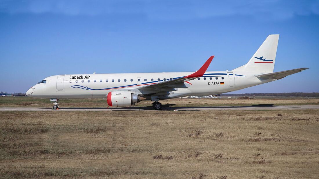  Lübeck Air hat einen Wet-Lease-Vertrag für eine Embraer E190 mit German Airways unterzeichnet.