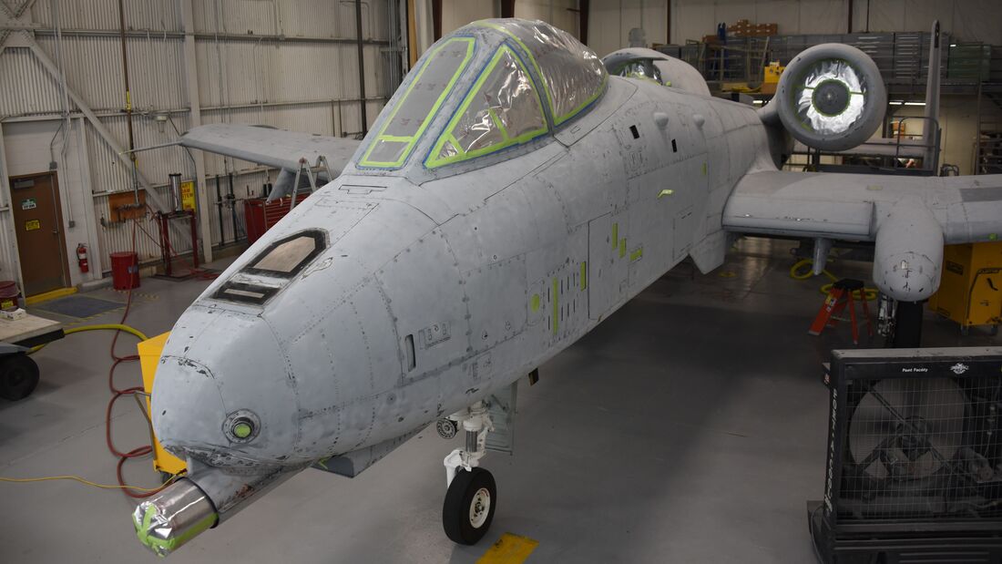 A-10 sanded and ready for paint