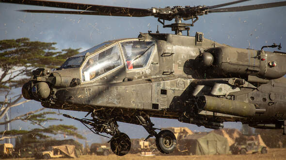 AH-64 Apache im Gelände Detail