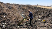 Absturzstelle der Boeing 737 MAX 8 von Ethiopian Airlines am 10. März 2019.