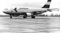 Airbus A310 von Austrian Airlines in den 1980er Jahren.