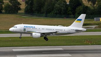 Airbus A319 Ukraine Landung Ukraine-Konferenz Flughafen Zürich