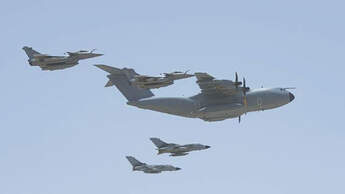 Airbus A400M der Luftwaffe für Tankereinsatz in Jordanien.