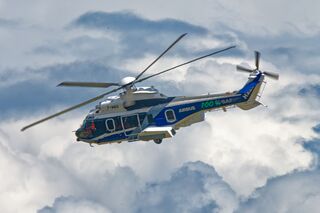 Airbus Helicopters testet eine H225 mit 100 Prozent SAF für beide Makila-Treibwerke.