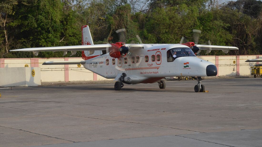 Alliance Air nutzt zivile Do 228 von Hindustan Aeronautics für Regionalflüge in Indien. 