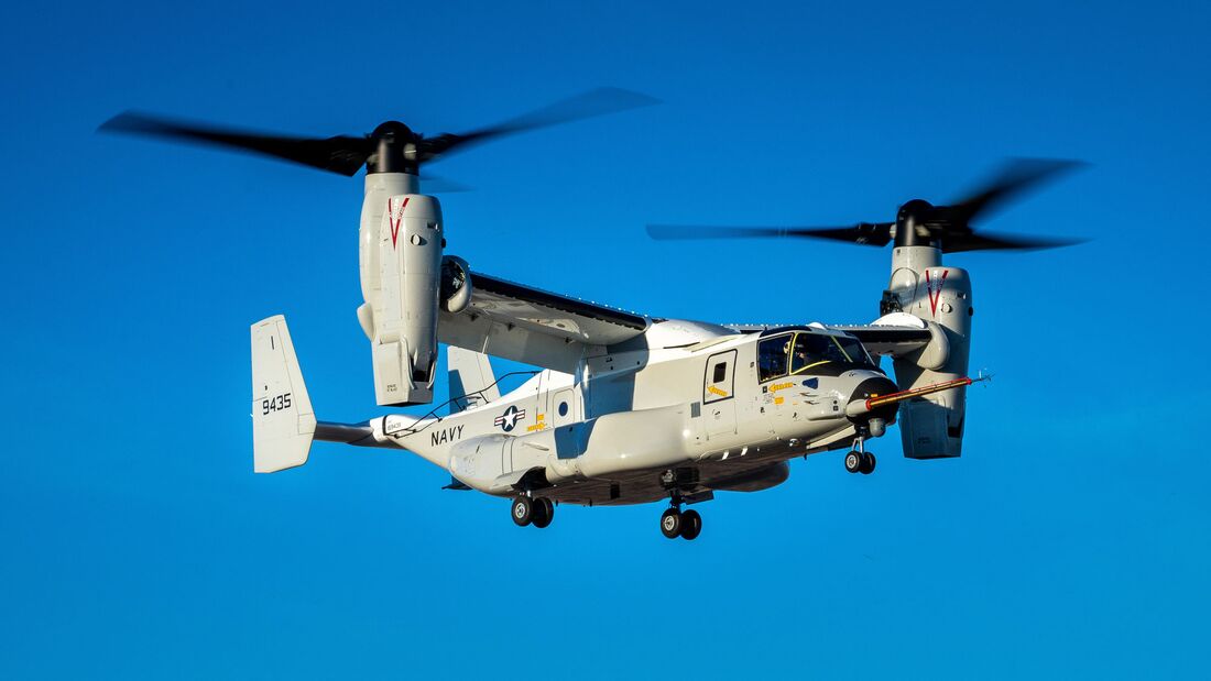 Bell Boeing CMV-22B Osprey beim Erstflug.