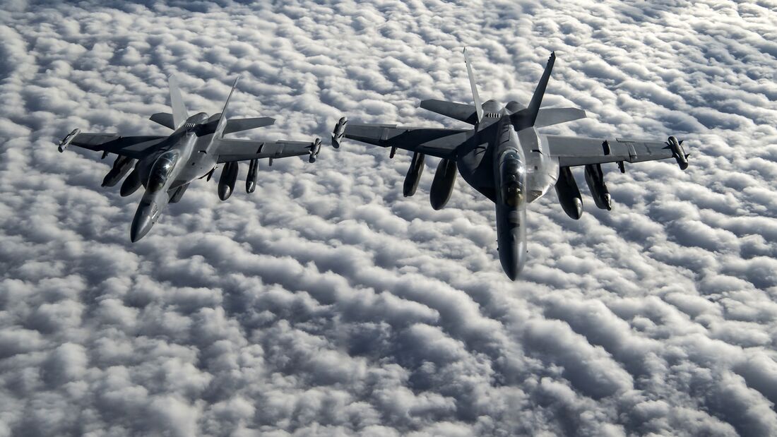 Boeing EA-18G Growler über Afghanistan.