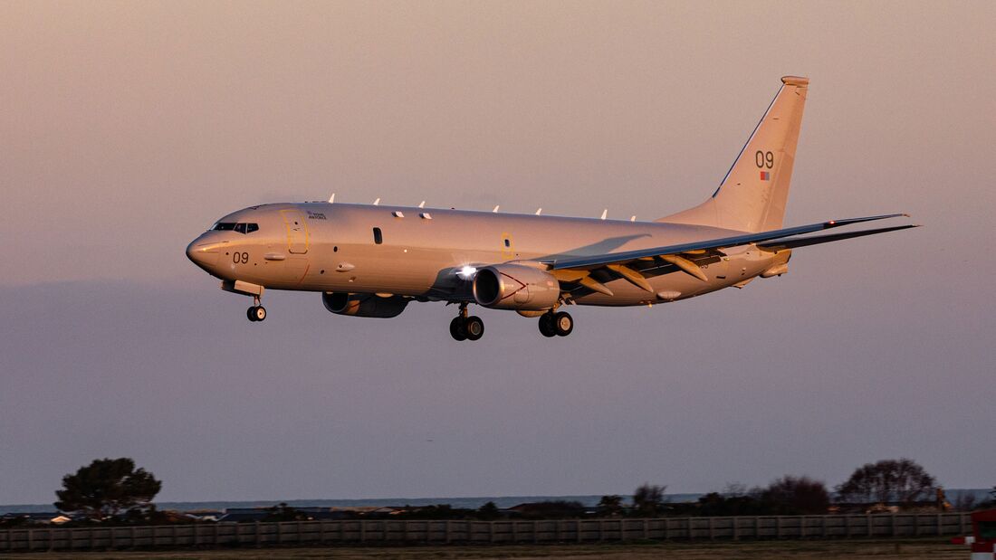 Boeing P-8A der Royal Air Force, Januar 2022.