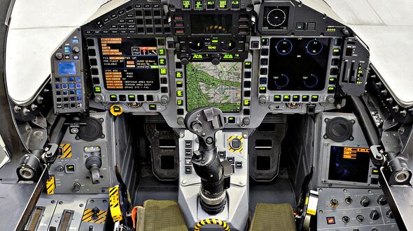 Cockpit of RAF Typhoon Fighter