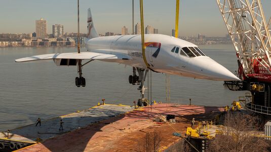 Concorde von New York ist zurück auf dem Hudson.