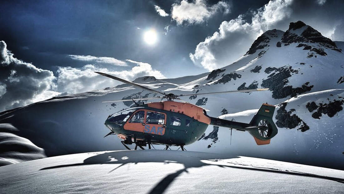 Das Transporthubschrauberregiment 30 übte mit seinen neuen H145 LUH SAR in den Alpen.