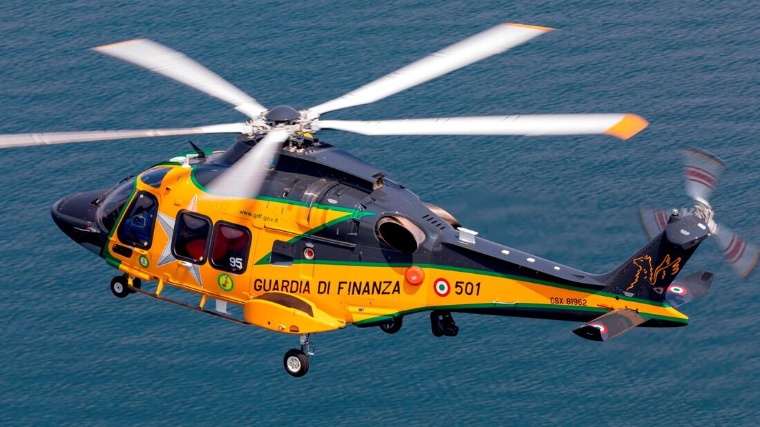 Der erste Leonardo AW169M-Hubschrauber für die Guardia di Finanza.