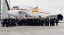 Die A350-900 "Theodor Heuss" wurde am 16. März 2023 von Lufthansa Technik an die Bundeswehr übergeben.