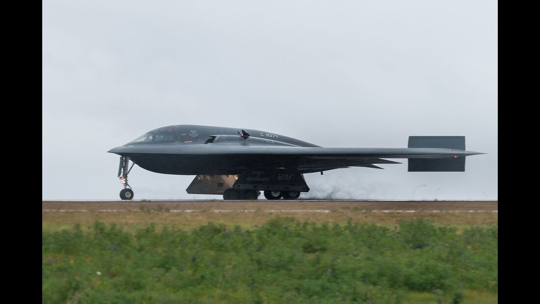 Die B-2A Spirit landete am 28. August 2019 erstmals in Island.