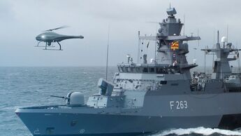 Die deutsche Marine beschafft drei Sea-Falcon-Systeme mit jeweils zwei Fluggeräten für ihre Korvetten.