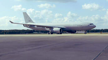 Die fünfte A330 MRTT ist in Eindhoven eingetroffen.
