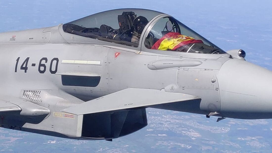 Eurofighter aus Spanien landen in Siauliai.