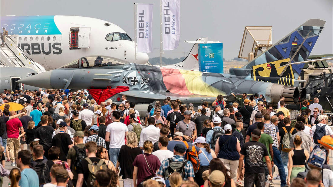 Eurofighter der Luftwaffe auf der ILA.