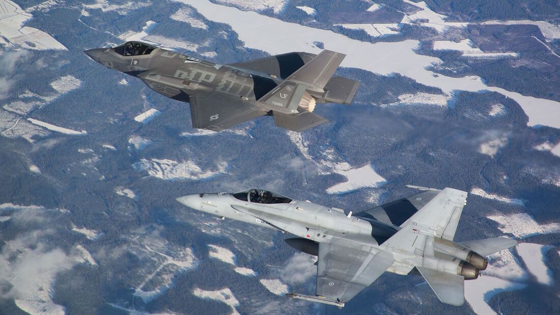 F-35A und F-18 aus Finnland.