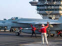F/A-18 Super Hornet auf Flugdeck