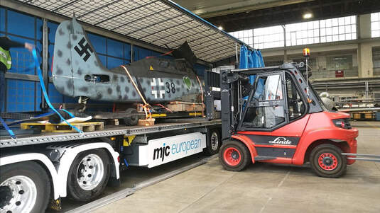 Focke-Wulf Fw 190 Rumpf auf Tieflader