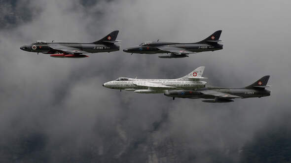 Hawker Hunter Papyrus Vierer-Formation