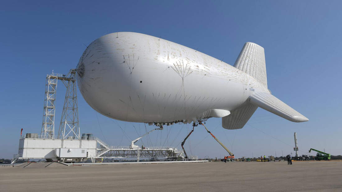 Israel nutzt einen Fesselballon als Sensorträger für die weitreichende Luftraumüberwachung.