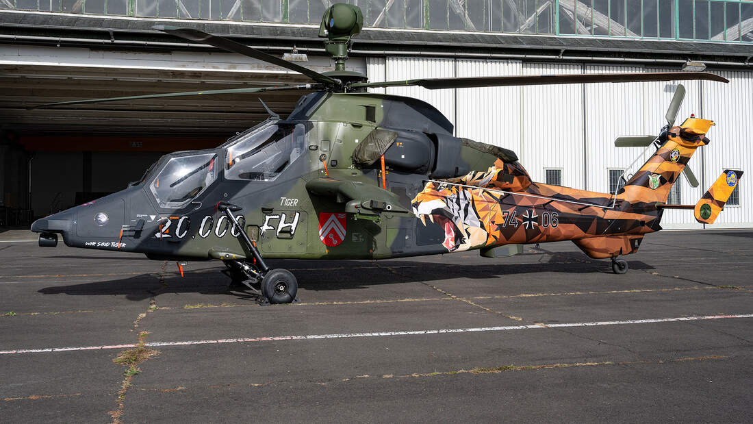 Kampfhubschrauber Tiger am Boden