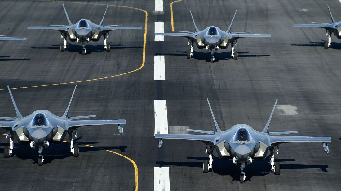 Lockheed Martin F-35A "Elephant Walk" auf der Hill AFB im Januar 2020