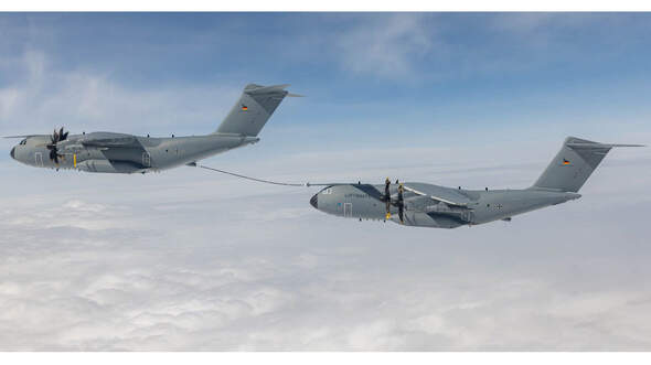 Luftbetankung deutscher A400M.