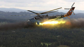 Mi-35 Hind Raketensalve