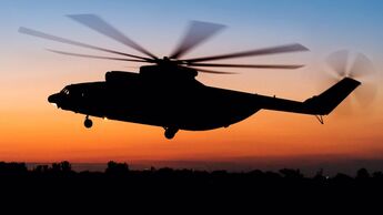 Mil Mi-26T2W im Flug.