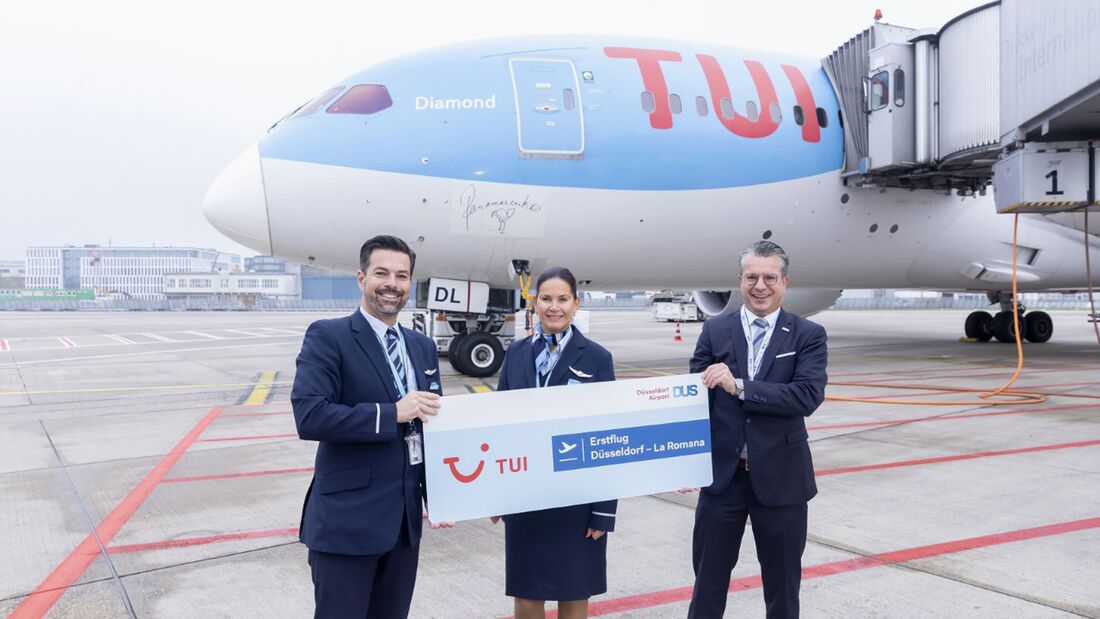 Mit der Boeing 787 fliegt TUI von Düsseldorf in die Karibik.