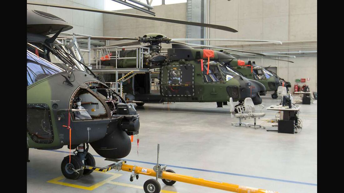 NH90 der Heeresflieger bei der Wartung.