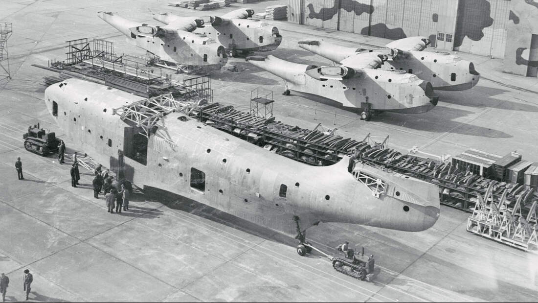 New Naval Flying Boat Being Built