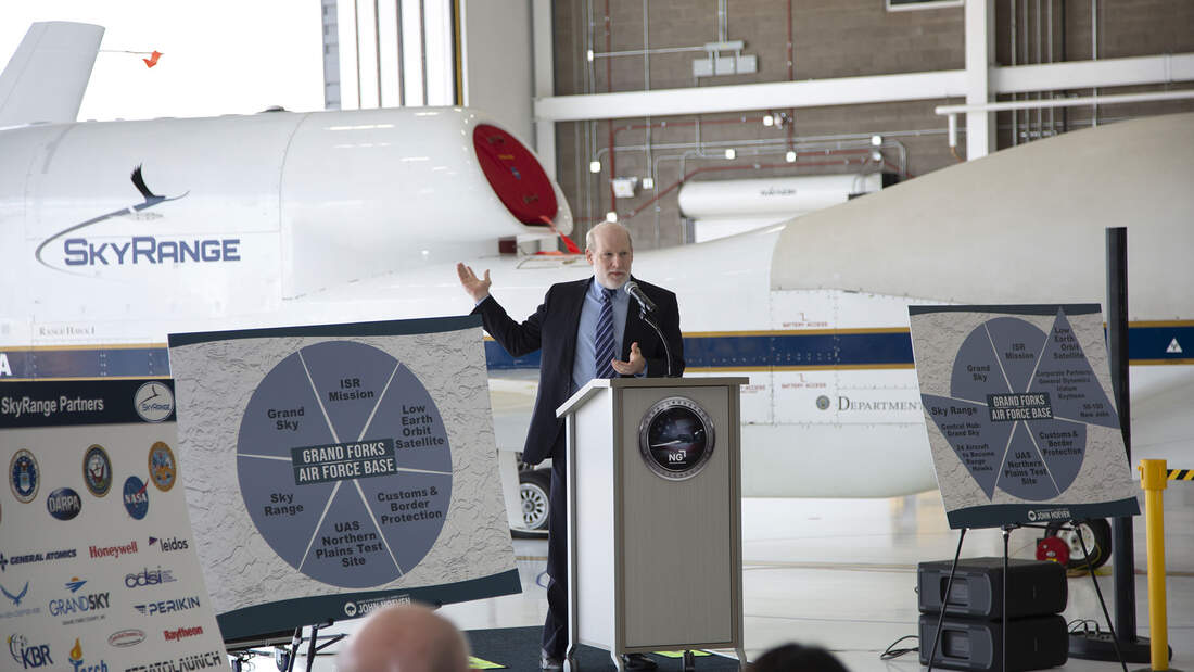 Northrop Grumman RQ-4 RangeHawk für die Überwachung von Hyperschallraketen-Tests in Grand Forks.