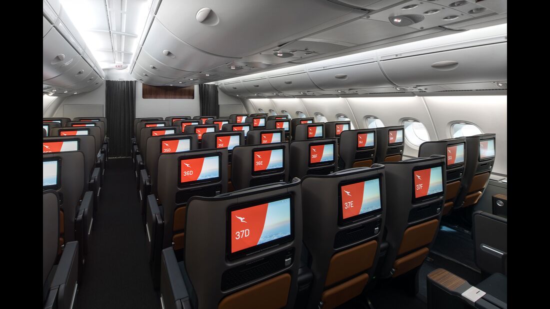 Qantas Airbus A380 mit neuer Kabinenausstattung