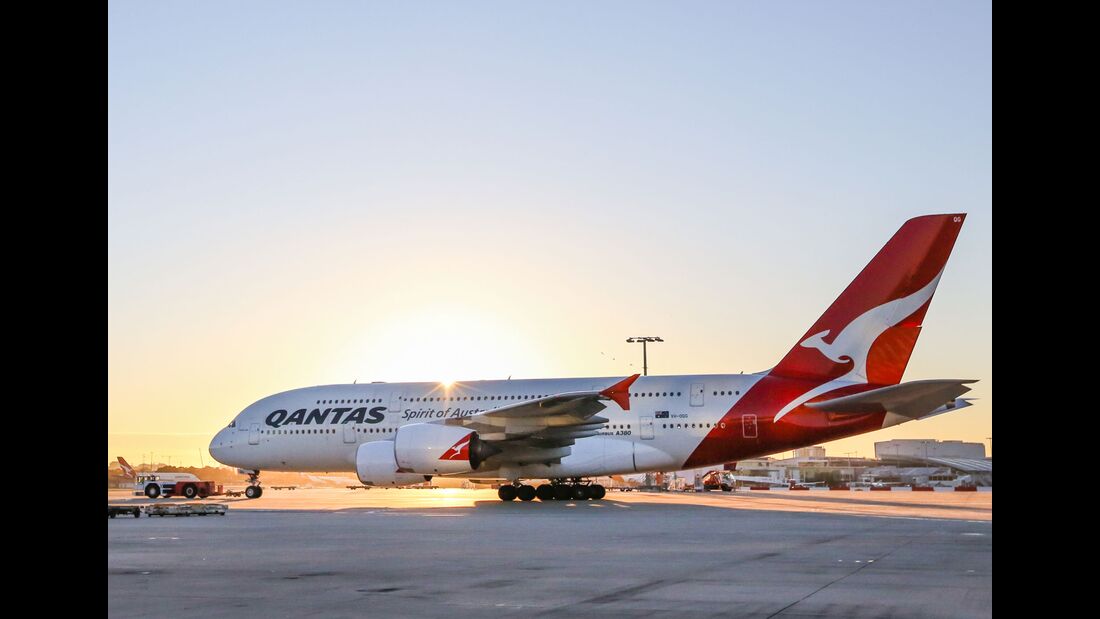 Qantas Airbus A380 mit neuer Kabinenausstattung