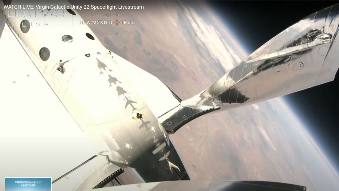 Richard Branson war am 11. Juni 2021 bei einem Testlfug des SpaceShipTwo an Bord.