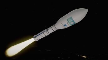 Start von Vega C VV-22 Ariane Animation, Dezember 2022.