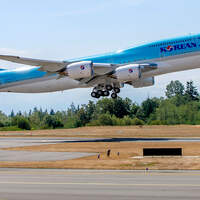 Startende Boeing 747-8 Korean Air