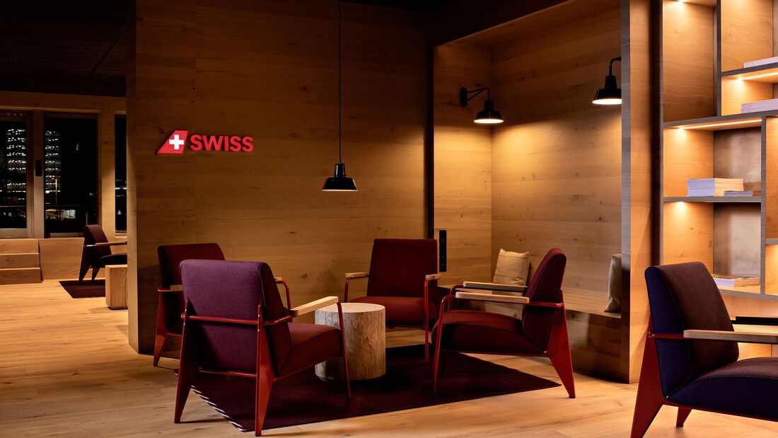Swiss Alpine Lounge im Terminal A in Zürich.