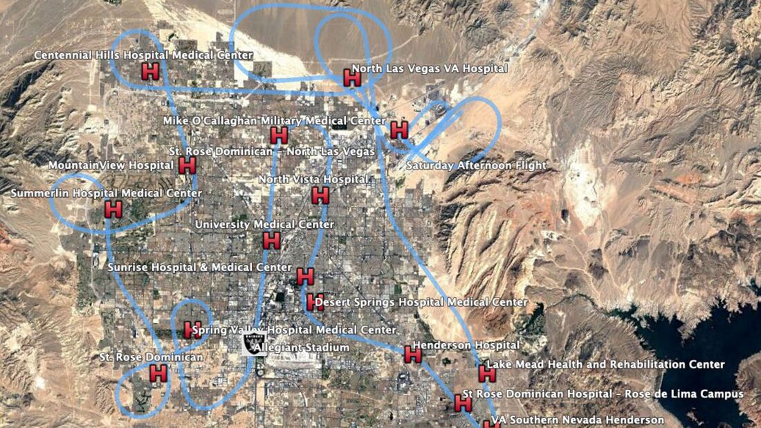 Thunderbirds über der Las Vegas am 11. April 2020.
