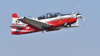 Turboprop-Schulflugzeug HAL HTT-40 für die indische Luftwaffe.