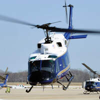 UH-1N beim Start von vorne