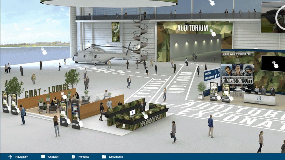 Virtuelle Karrieremesse "Dimension Luft" der Bundeswehr in Nordholz.
