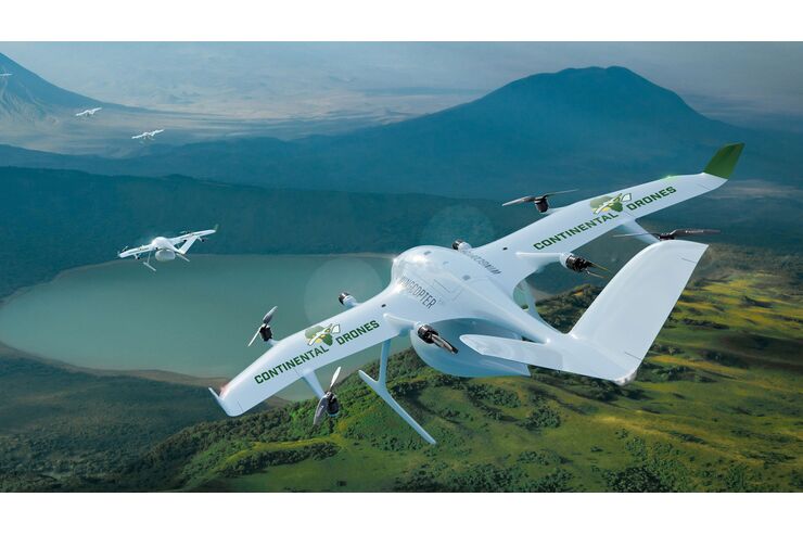 Wingcopter und Continental Drones : 12000 Drohnen über Afrika 
