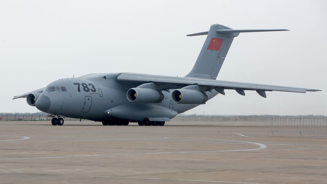 Xian Y-20 military transport aircraft pictured at the China Airshow-2014