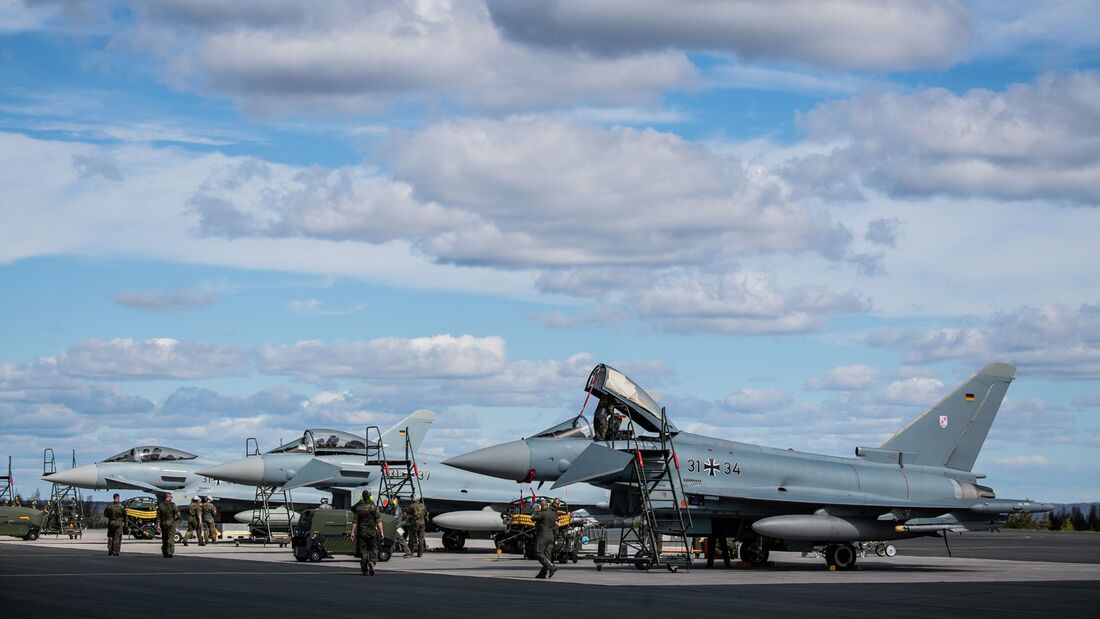 Zehn Eurofighter der Luftwaffe sind bei Arctic Challenge 21 dabei. 