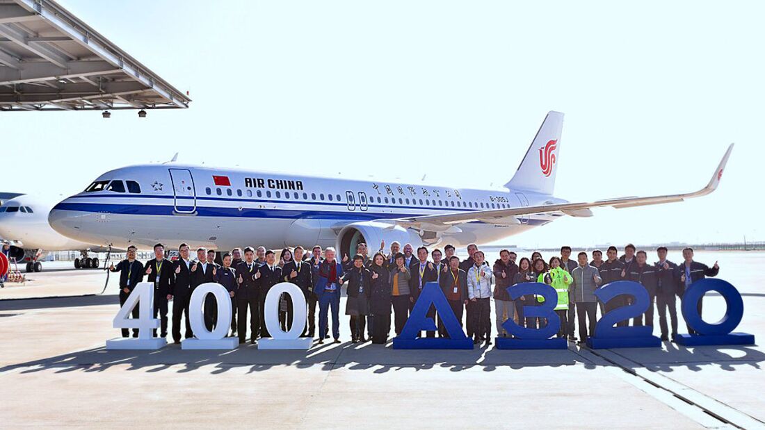 400. Airbus aus chinesischem Werk geliefert